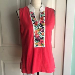 Spartina 449 Embroidered Tank Top